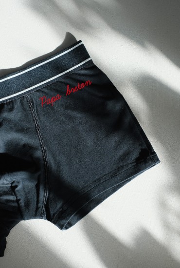 Boxer homme brodé Papa breton