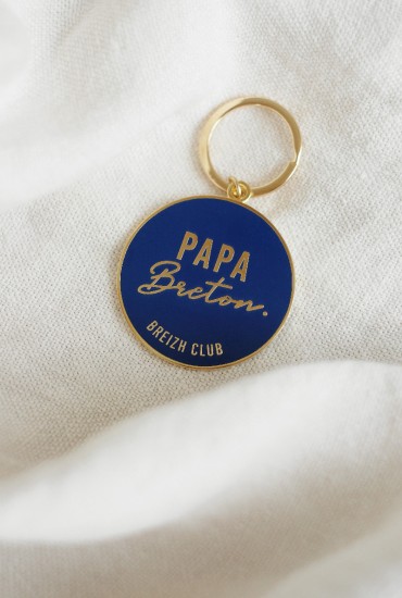 Porte-clés émaillé Papa breton