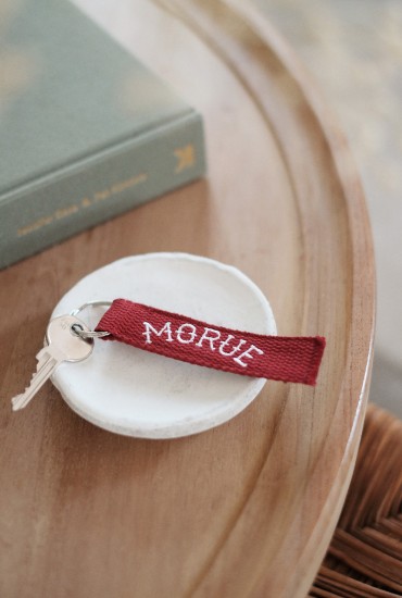 Porte-clés à message brodé Morue