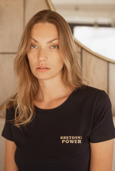 T-shirt femme Bretonne power Paillettes