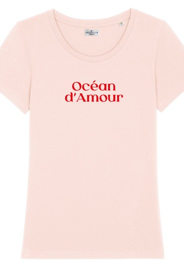 T-shirt femme Océan d'amour velours