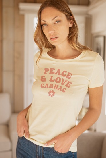 T-shirt femme Peace and love - Personnalisable