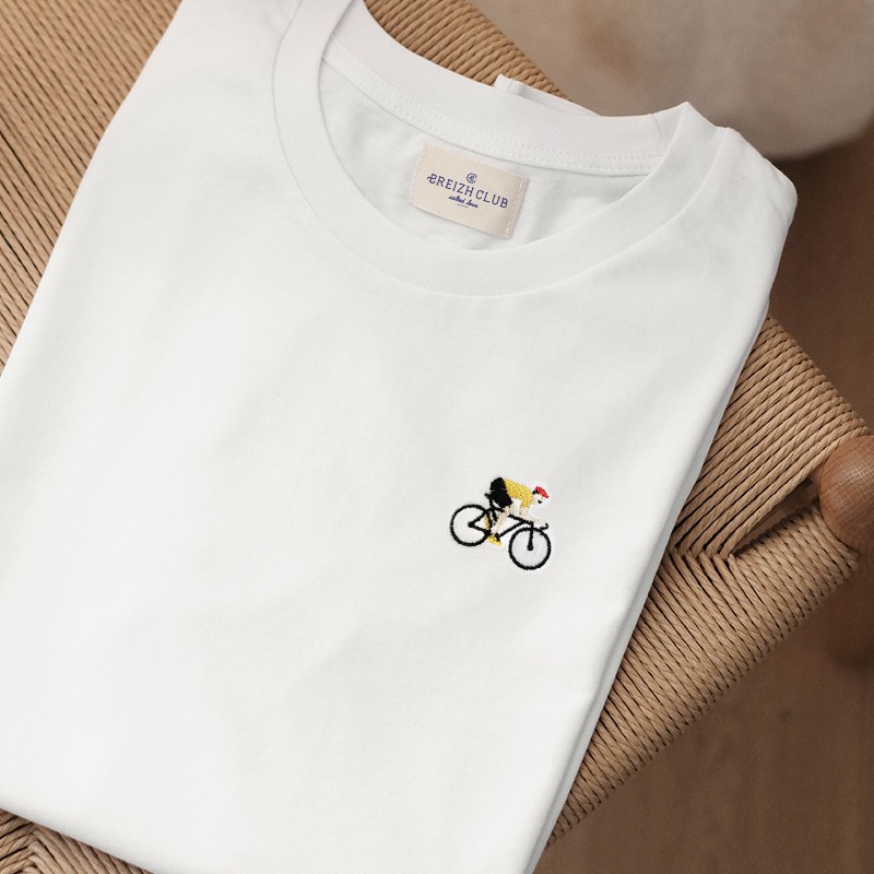 T-shirt homme brodé Francis le Cycliste