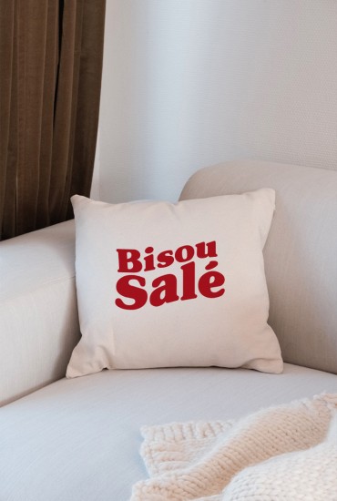 Housse de coussin Bisou...