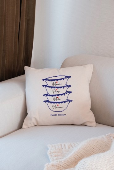 Housse de coussin Bols...