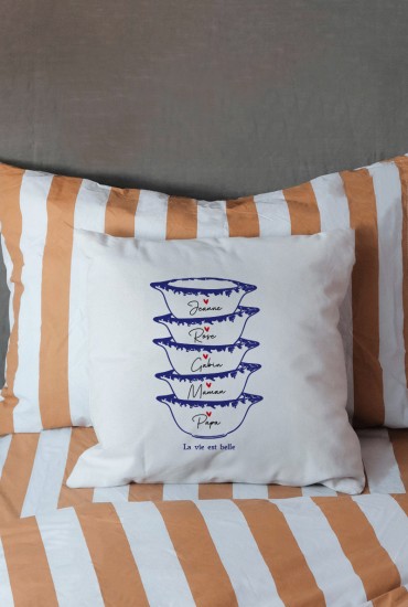 Housse de coussin Bols...