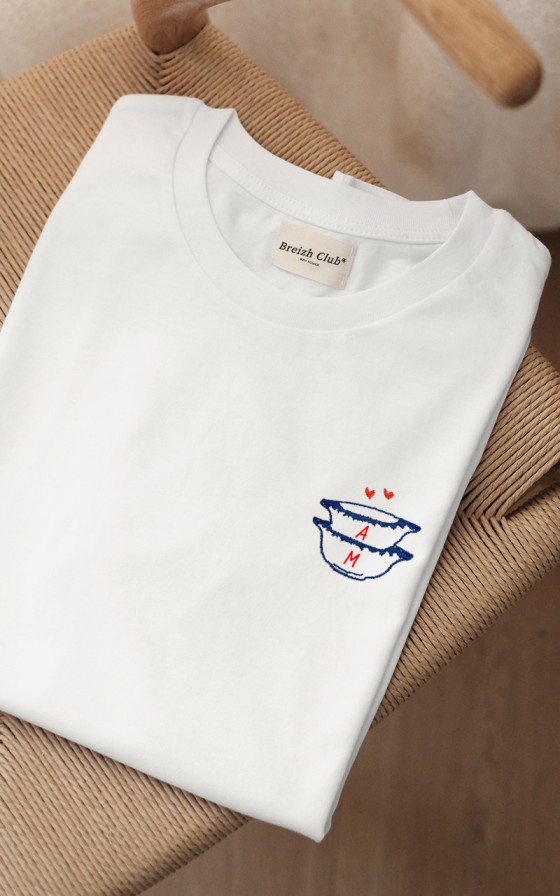 T-shirt homme brodé Bols bretons - Personnalisable