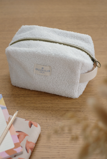 Trousse de toilette en moumoute - Made in Bretagne