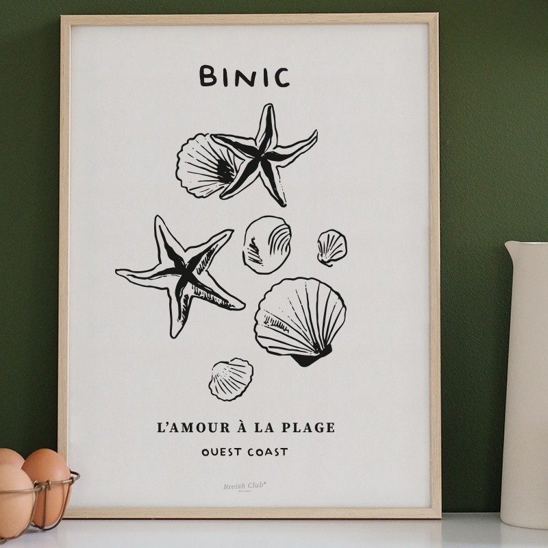 Affiche Amour à la plage - Personnalisable