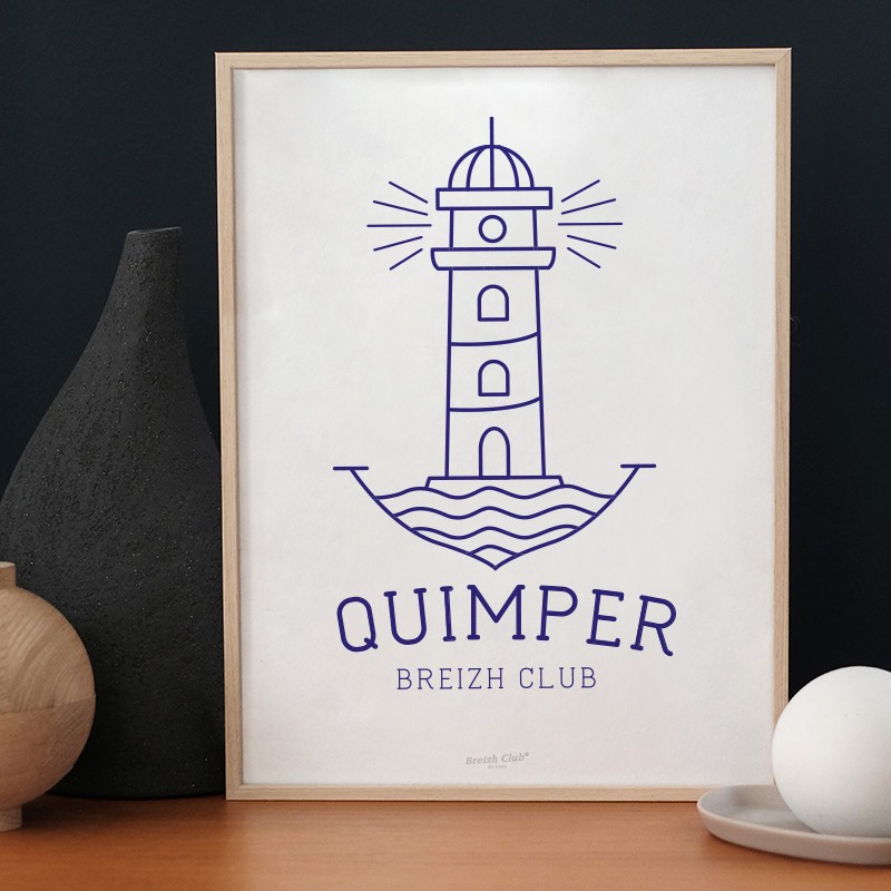 Affiche Phare breton - Personnalisable