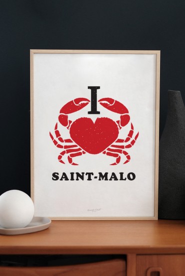 Affiche I love BZH - Personnalisable