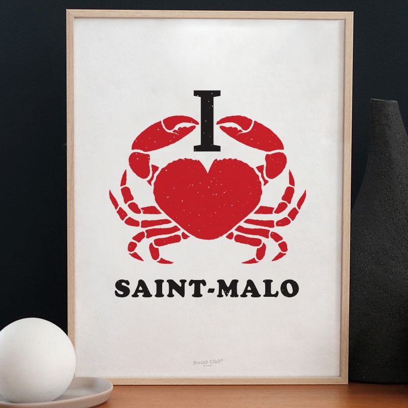 Affiche I love BZH - Personnalisable