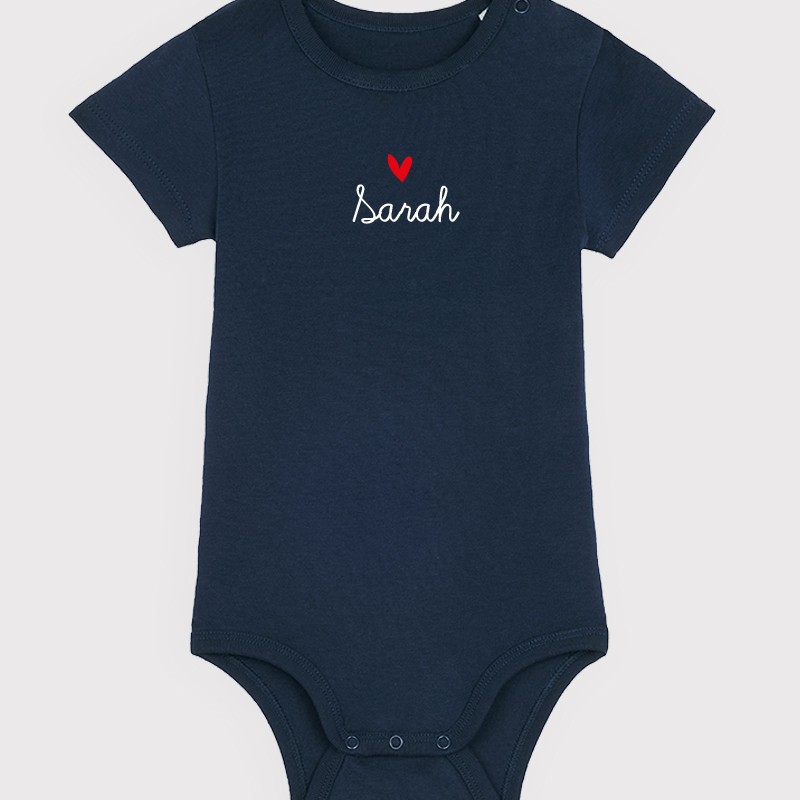 Body brodé personnalisable avec le prénom de bébé - Breizh Club