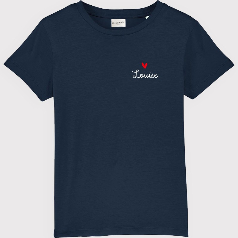 T shirt enfant brod Mon petit coeur Personnalisable