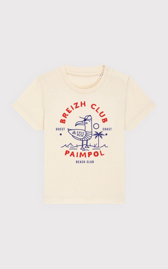 T-shirt bébé Beach Club goéland - Personnalisable
