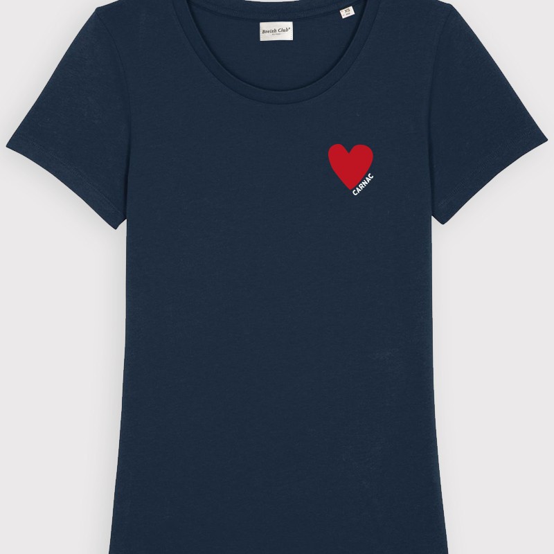 T shirt Femme Coeur velours Personnalisable
