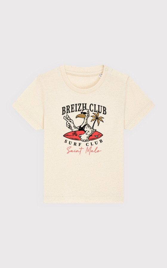 T-shirt bébé Surf Club goéland - Personnalisable