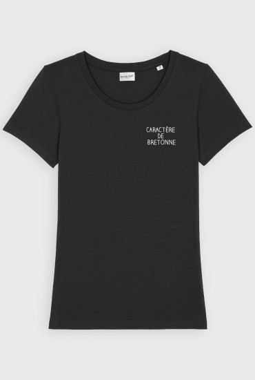 T-shirt femme brodé Caractère de bretonne
