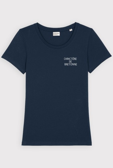 T-shirt femme brodé Caractère de bretonne