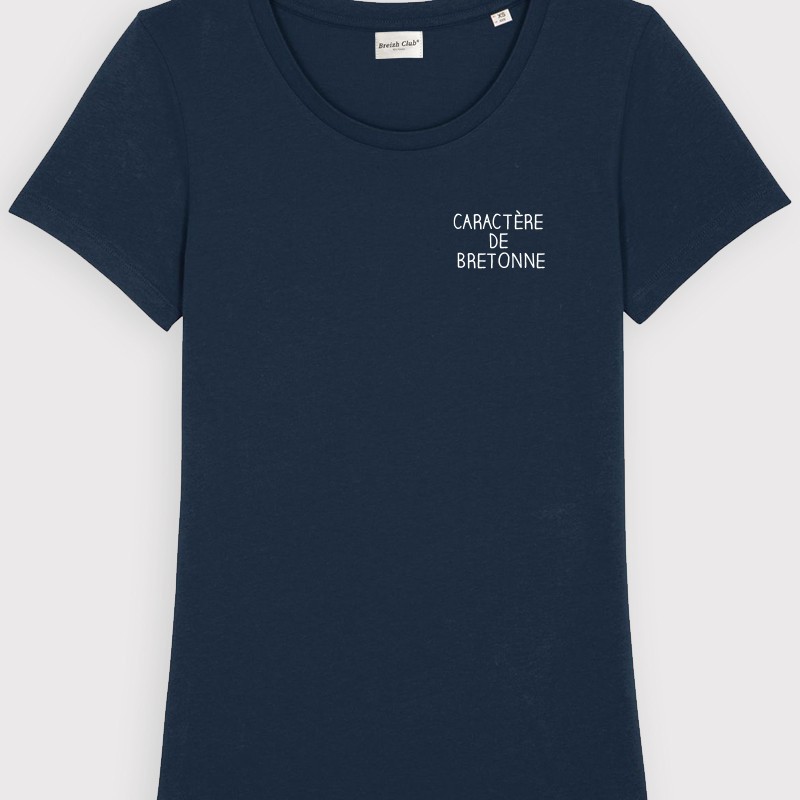 T-shirt femme brodé Caractère de bretonne