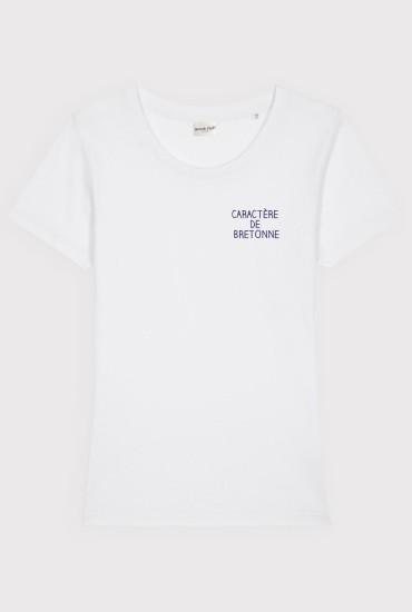 T-shirt femme brodé Caractère de bretonne