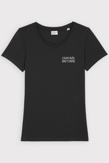 T-shirt femme brodé Expatriée bretonne