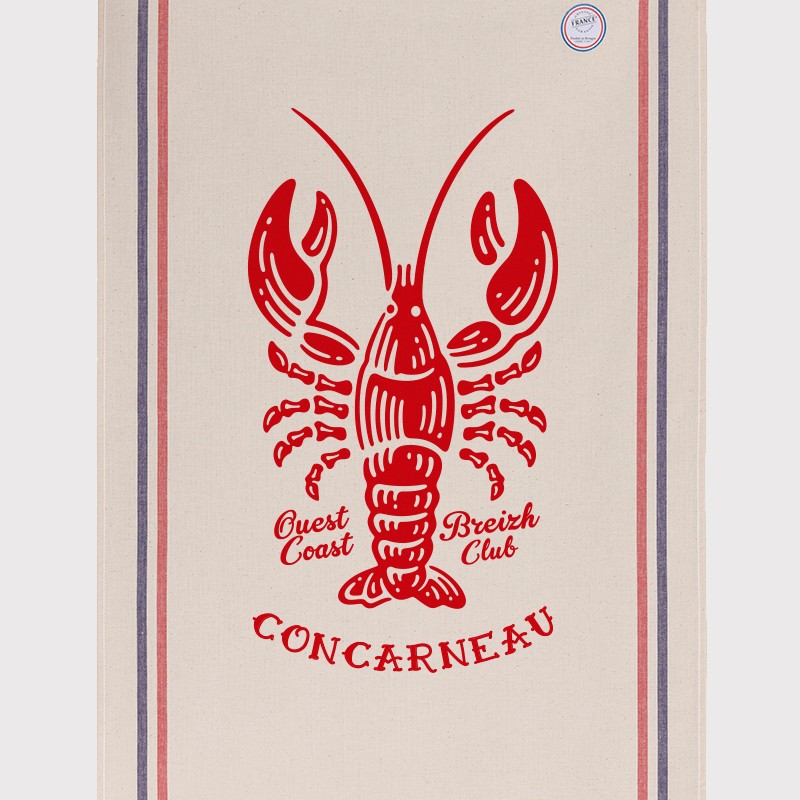 Torchon Homard - Personnalisable - Made in Bretagne