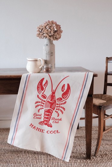 Torchon Homard - Personnalisable - Made in Bretagne