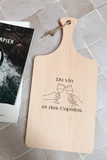 Planche à découper Du vin et des copains