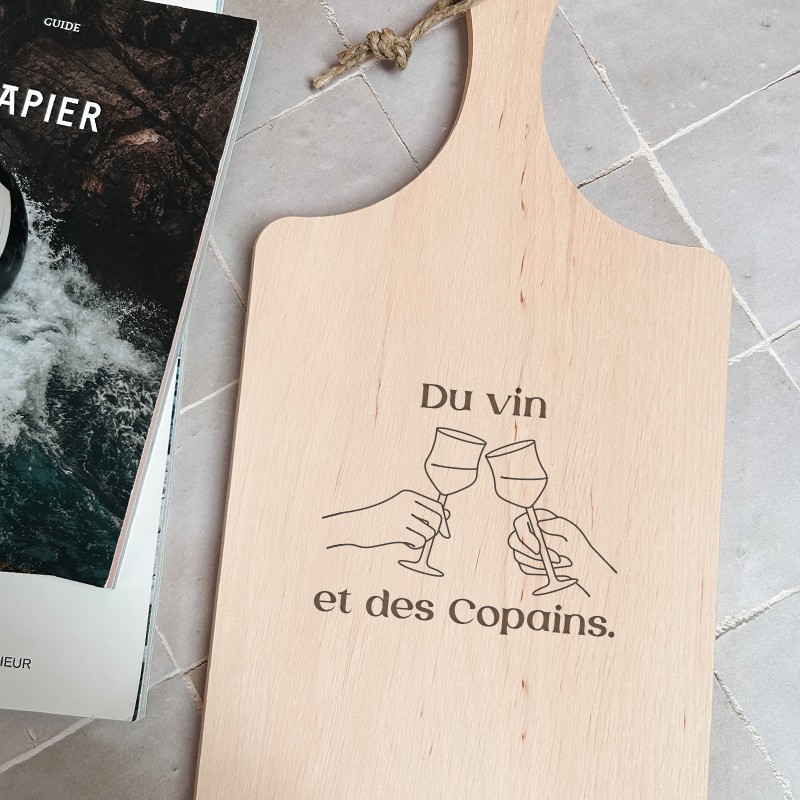 Planche à découper Du vin et des copains