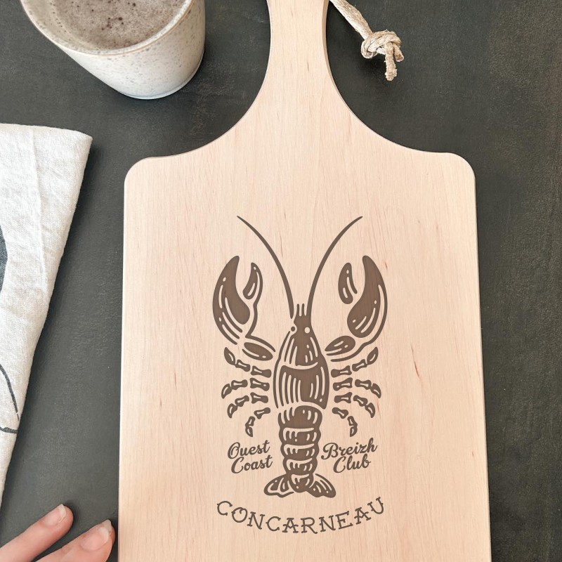 Planche à découper Homard - Personnalisable