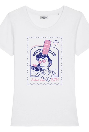 T-shirt femme Marianne bigoudène - Blanc