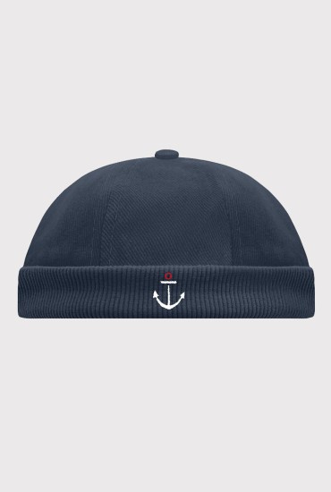 Miki breton brodé Ancre marine