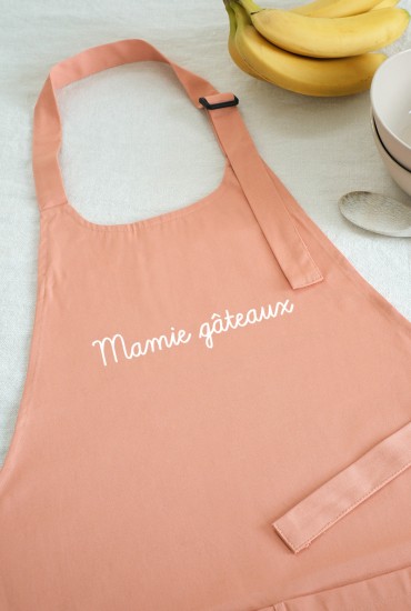 Tablier brodé message manuscrit - Personnalisable