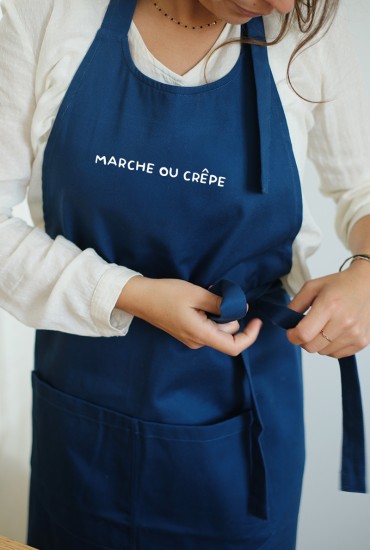 Tablier brodé Marche ou crêpe