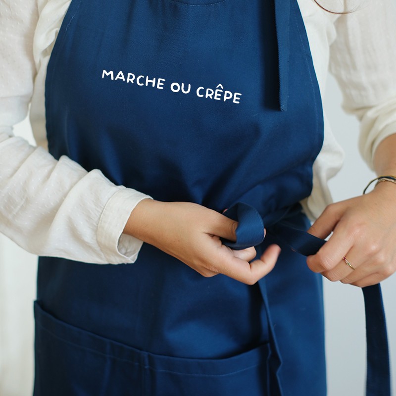 Tablier brodé Marche ou crêpe