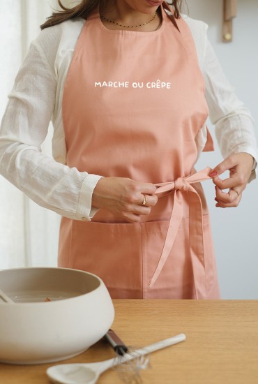 Tablier brodé Marche ou crêpe