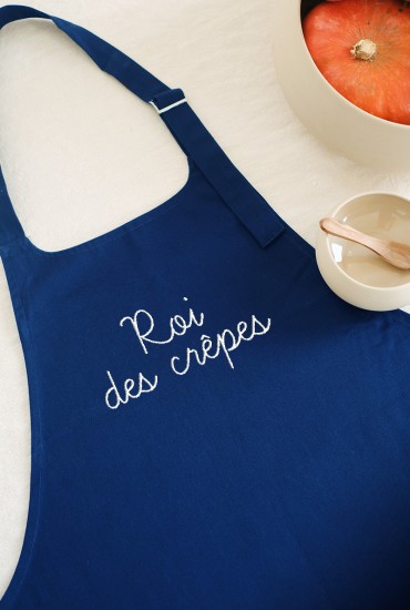 Tablier brodé Roi des crêpes