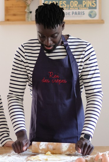 Tablier brodé Roi des crêpes