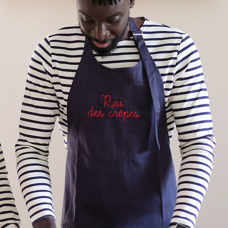 Tablier brodé Roi des crêpes