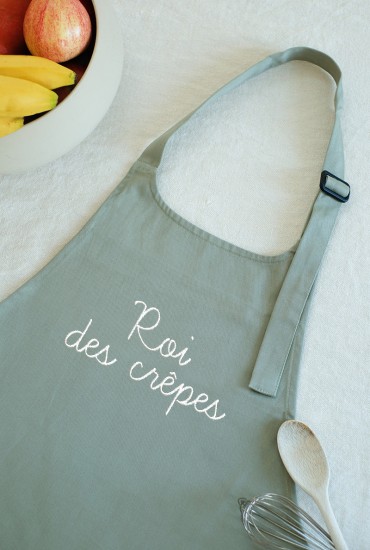 Tablier brodé Roi des crêpes