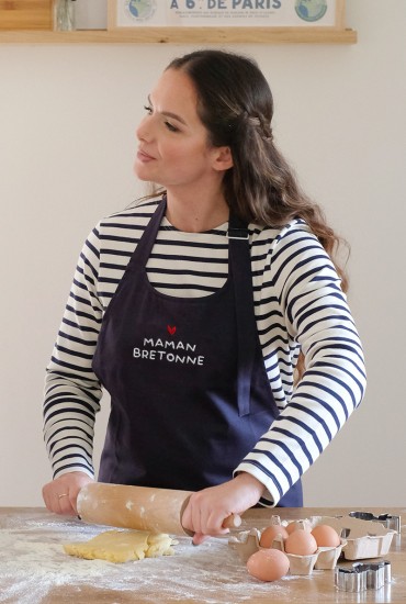 Tablier brodé Maman bretonne