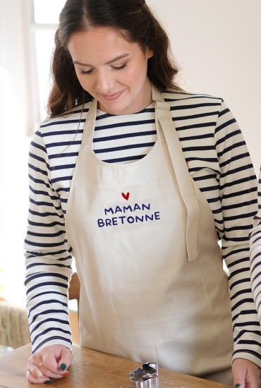 Tablier brodé Maman bretonne