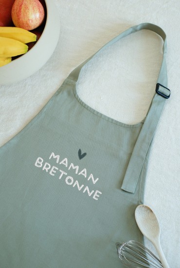 Tablier brodé Maman bretonne