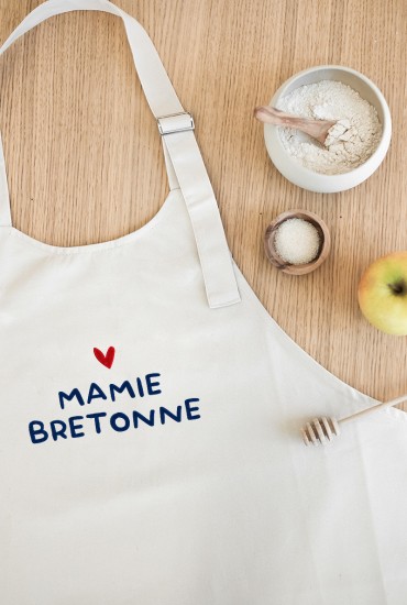 Tablier brodé Mamie Bretonne