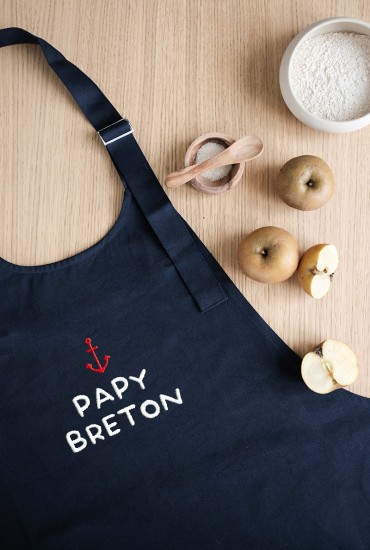 Tablier brodé Papy breton