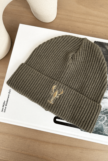 Bonnet marin brodé Homard