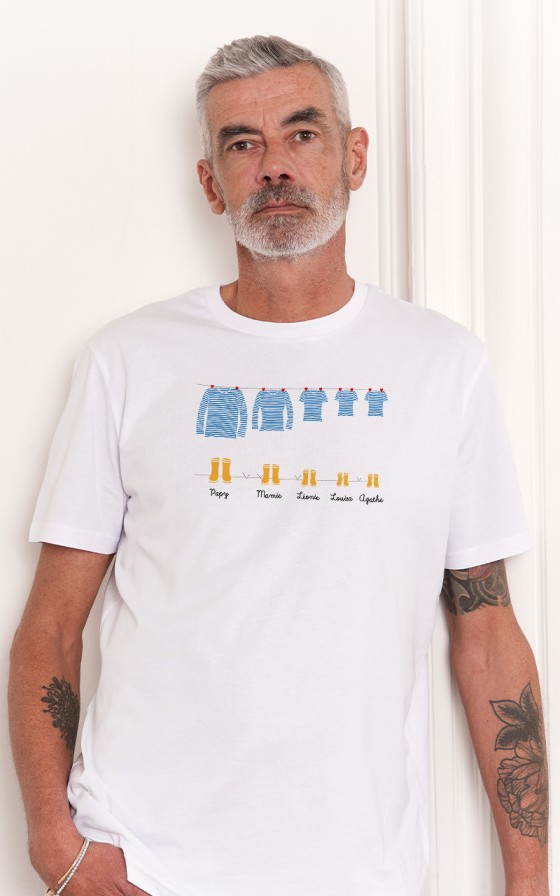T-shirt homme Famille bretonne - Personnalisable