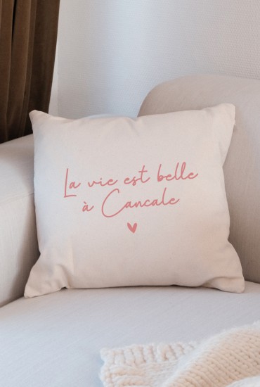 Housse de coussin La vie...