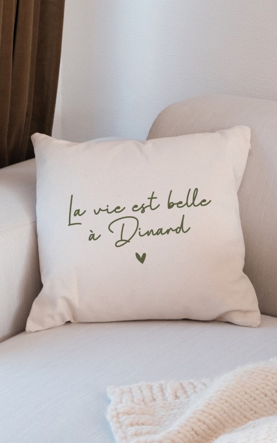 Housse de coussin La vie est belle - Personnalisable